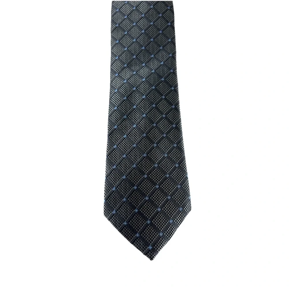 Joseph Abboud Men's Tie  Gray/Light Blue/Silver Length 57.5 In / Width 3 In